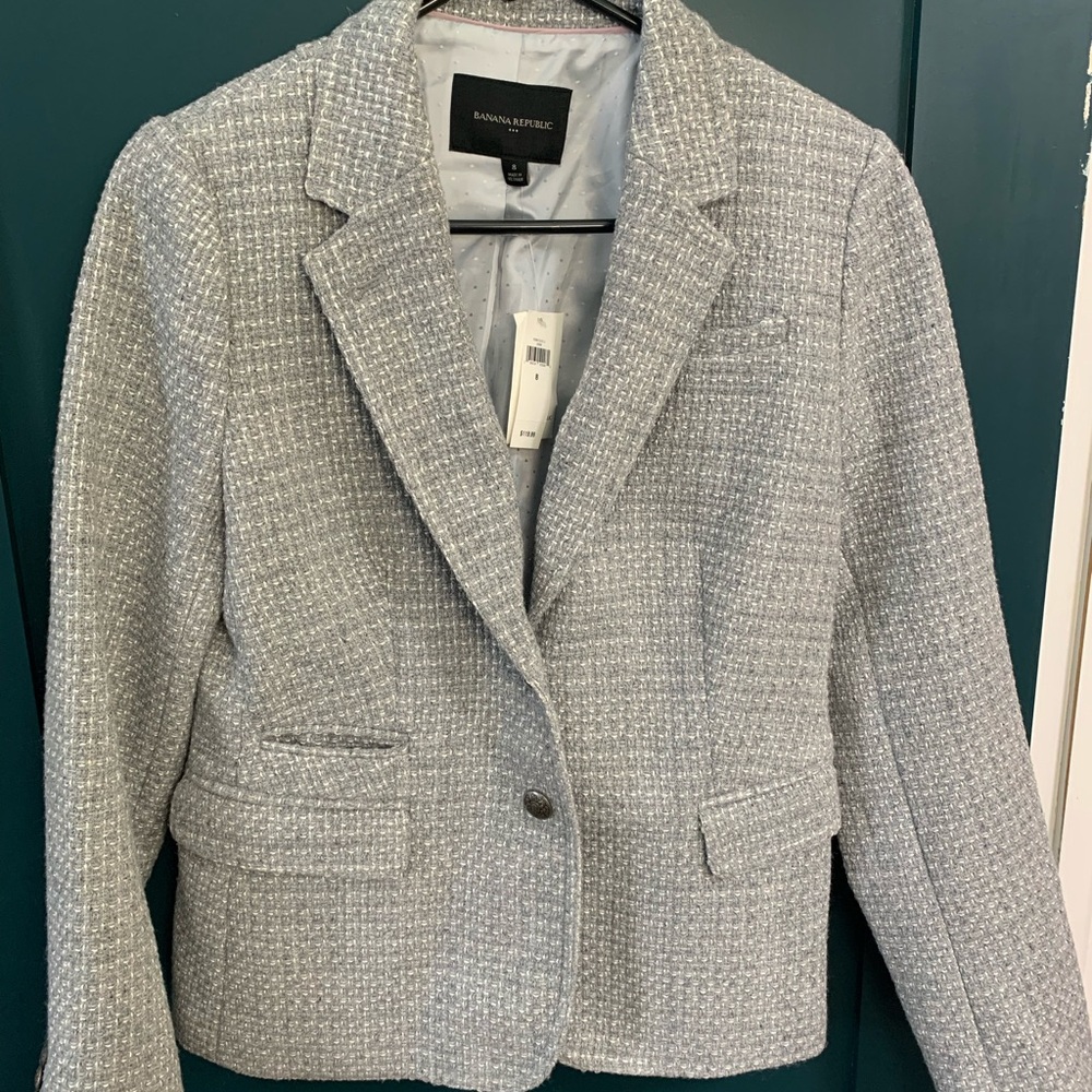 Banana Republic Textured Gray Blazer